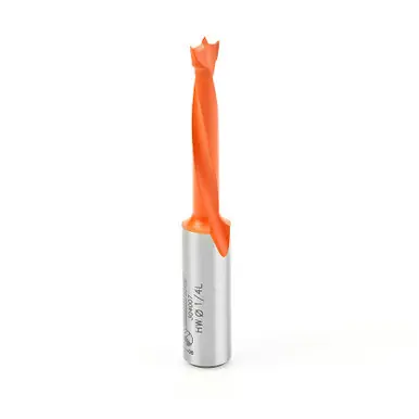 Amana 304007 Carbide Tipped Brad Point Boring Bit L/H 1/4 D x 70mm Long x 10mm Shank