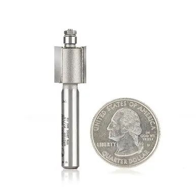 Amana MR0100 Miniature 7/16 D Rabbet w/ 3/16 D Ball Bearing x 1/2 CH x 1/4" Shank Carbide Tipped