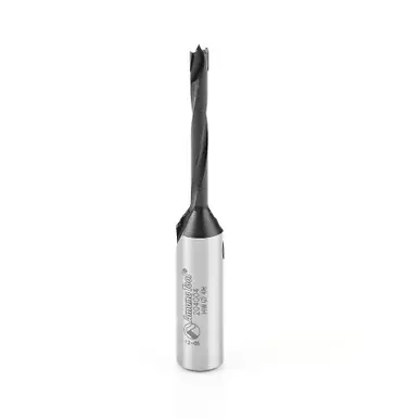 Amana 204004 Carbide Tipped Brad Point Boring Bit R/H 4mm D x 70mm Long x 10mm Shank