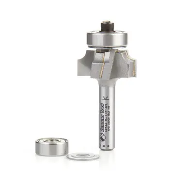 Amana 49544 Carbide Tipped Corner Rounding 1/8 R x 7/8 D x 7/16 CH x 1/4" Shank w/ Lower Ball
