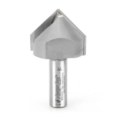 Amana 45728 Carbide Tipped V Groove 90 Deg x 1-1/2 D x 1-1/4" CH x 1/2 Shank Router Bit