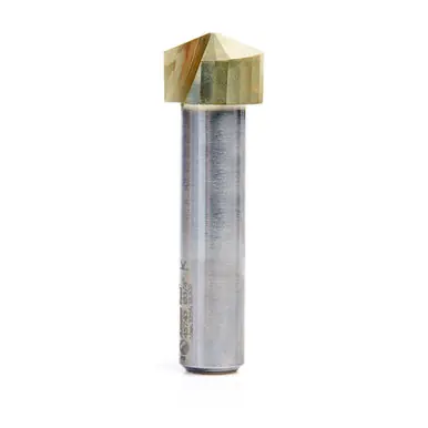 Amana 45743 ZrN Coated V-Groove 135 Deg. Folding for ACM Panels Like Alucobond, Dibond, 0.078 Tip