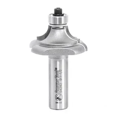 Amana 54292 Carbide Tipped Classical Cove & Bead 3/16 x 5/16 R x 1-1/2 D x 5/8 CH x 1/2" Shank w/