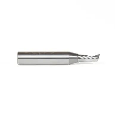 Amana 51455 Spiral O-Single Flute, Aluminum Cutting 21/64 D x 3/4 CH x 1/2 Shank x 3" Up-Cut Router