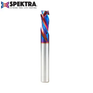 Amana 46011-K CNC Spektra Compression Spiral 3/8 D x 7/8 CH x 3/8 Shank x 3" 3 Flute Router Bit