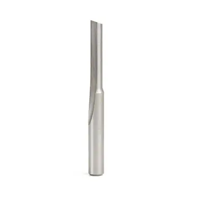 Amana HSS1506 Plastic Cutting, Single Straight O-Flute 1/4 D x 1 CH x 1/4 Shank x 2-3/8" High Speed