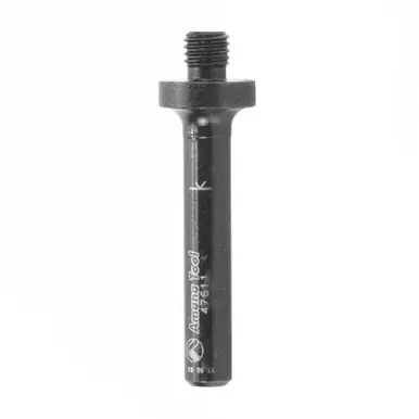 Amana 47611 Router Arbor w/ Hex Nuts and Washers 1/4-28 NF D x 1/4 Height x 1/4" Shank
