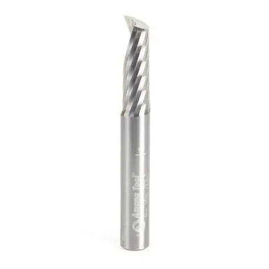 Amana 51485 Spiral O-Single Flute, Aluminum Cutting 3/8 D x 1-1/8 CH x 3/8 Shank x 3" Up-Cut Router