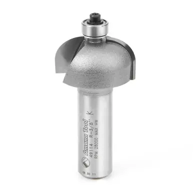 Amana 49114 Carbide Tipped Cove 3/8 R x 1-1/8 D x 9/16 CH x 1/2" Shank w/ Lower Ball Bearing Router