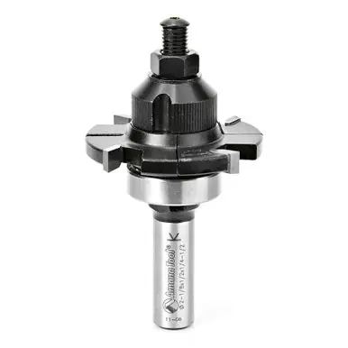 Amana 55510 E-Z Dl Slot Cutter 4 Wing x 2-1/8 D x 1/4-1/2 CH x 1/2" Shank Router Bit