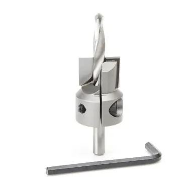 Amana 20206 Carbide Tipped Adjustable 27/32-1 D x 5/8 Cut Depth x 1/4-13/32" Shank Counterbore Bit
