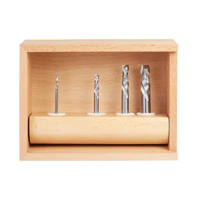 Amana AMS-182 4-Pc CNC Compression Spiral Router Bit Collection
