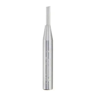 Amana 43700 Single Flute Straight Plunge High Production 1/8 D x 7/16 CH x 1/4" Shank x 2" Router