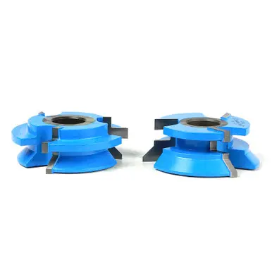 Amana SC642 2-PC Carbide Tipped 3-Wing V Paneling 2-3/4 D x 1 CH x 45 Deg x 1/2 & 3/4 Bore Shaper