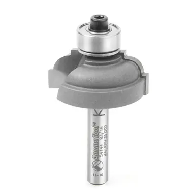 Amana 54144 Carbide Tipped Classical Cove 3/16 R x 1-1/8 D x 1/2 CH x 1/4" Shank w/ Lower Ball