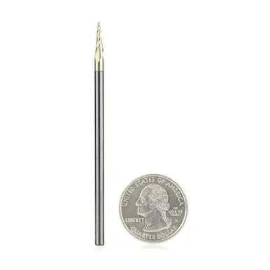 Amana 46571 CNC 2D/3D Carving 6.2 Deg Tapered Angle Flat Bottom x 1/32 D x 1/64 R x 0.445 CH x 1/8