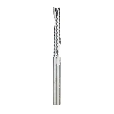 Amana 51499 Metric Spiral O-Single Flute, Plastic Cutting 6 D x 38 CH x 6 Shank x 75mm Long Up-Cut