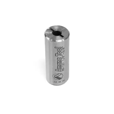 Amana RB-121 High Precision Steel Router Collet Reducer 3/8 Overall D x 1/8 Inner D x 1"