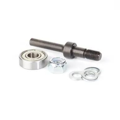 Amana 47601 Router Arbor w/ Hex Nuts, Washers and Ball Bearing 5/16-24 NF D x 7/8 Height x 1/4"