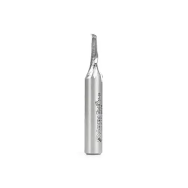 Amana HSS1623 HSS Spiral Aluminum Cutting Single Flute Up-Cut 1/4 D x 3/4 CH x 1/2" Shank Router Bit