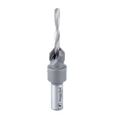 Amana 55204 Carbide Tipped Countersink 6 Screw 25.64 D x 9/64 Drill D x 5/16 Round Shank