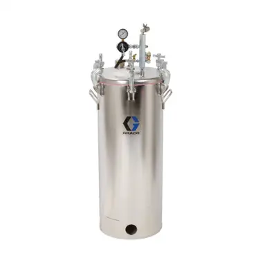 GRACO 236151 - Stainless Steel Pressure Tank, 15 Gal, High Pressure, Regulated to 100 PSI, ASME