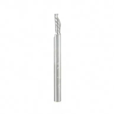 Amana 51506 Spiral O-Single Flute, Aluminum Cutting 1/8 D x 5/16 CH x 1/8 Shank x 1-1/2" Down-Cut