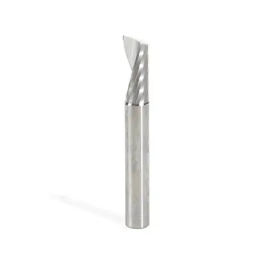 Amana 51451 Spiral O-Single Flute, Aluminum Cutting 9/32 D x 5/8 CH x 1/4 Shank x 2" Up-Cut Router