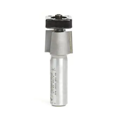 Amana 47149 Laminate Trimmer w/ Euro TM Square Bearing 3/4 Dia x 5/8 Cut Height x 1/2" Shank Carbide