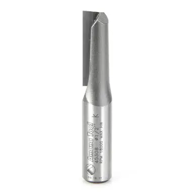 Amana 45308 Carbide Tipped Straight Plunge Single Flute High Production 1/2 D x 1-1/4 CH x 1/2"