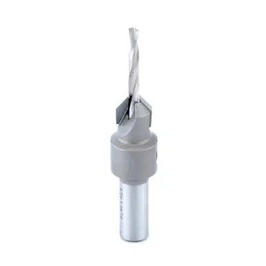 Amana 55201 Carbide Tipped Countersink 4 Screw 3/8 D x 7/64 Drill D x 5/16 Round Shank