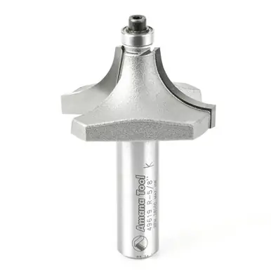 Amana 49619 Carbide Tipped Beading 5/8 R x 1-3/4 D x 7/8 CH x 1/2" Shank Router Bit