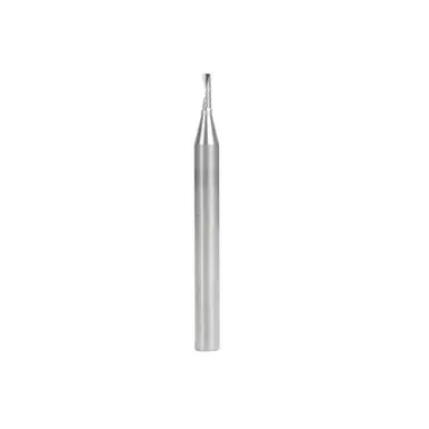 Amana 57313 Metric CNC Spiral O-Single Flute, Plastic Cutting 2.5 D x 8 CH x 6 Shank x 64mm Long