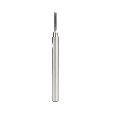 Amana HSS1501 Plastic Cutting, Single Straight O-Flute 1/8 D x 5/8 CH x 1/4 Shank x 3-1/4" High