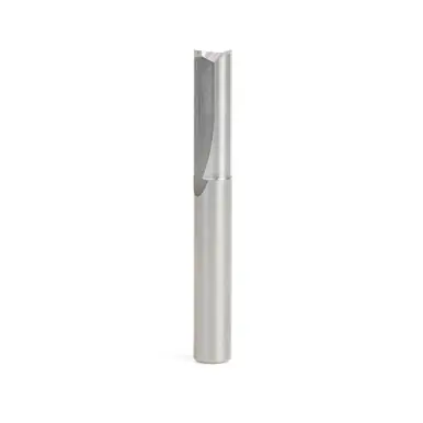 Amana 43607 Double O-Flute, Plastic Cutting 1/4 D x 3/4 CH x 1/4 Shank x 2" Router Bit