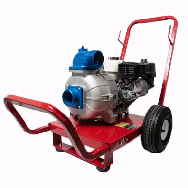 WHEELER-REX 563001 - 3" Trash Pump w/ 5.5HP Hnda Engine, Wheeled Cart