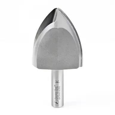 Amana 49126 Carbide Tipped Large R Ovolo 2-3/4 R x 2-3/16 CH x 2-1/16 D Extra Large Cove Router Bit