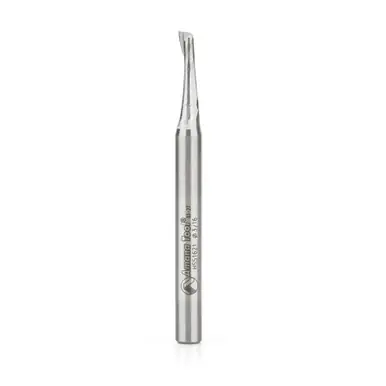 Amana HSS1621 HSS Spiral Aluminum Cutting Single Flute Up-Cut 3/16 D x 5/8 CH x 1/4 Shank 2-7/8"