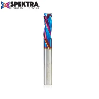 Amana 46020-K CNC Spektra Mortise Compression Spiral 3/8 D x 1 CH 3/8 Shank 3" 3 Flute Router Bit