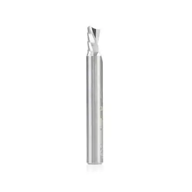 Amana 51774 CNC Spiral O-Single Flute, Aluminum Cutting 1/4 D x 3/8 CH x 1/4 Shank x 2" Down-Cut