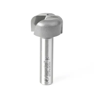 Amana 45986 Carbide Tipped Bowl & Tray 1/4 R x 1-1/8 D x 5/8 CH x 1/2" Shank Router Bit