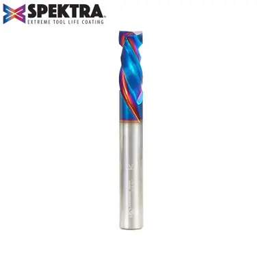 Amana 46171-K CNC Spektra Compression Spiral 3/8 D x 7/8 CH x 3/8 Shank x 3" 2 Flute Router Bit