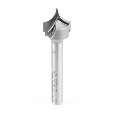 Amana 56128 Carbide Tipped Point Cutting Roundover 19/64 R x 19/32 D x 1/2 CH x 1/4 Shank x 2-9/64"