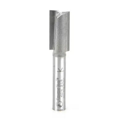 Amana 45216 Carbide Tipped Straight Plunge High Production 3/8 D x 3/4 CH x 1/4 Shank x 2" Router