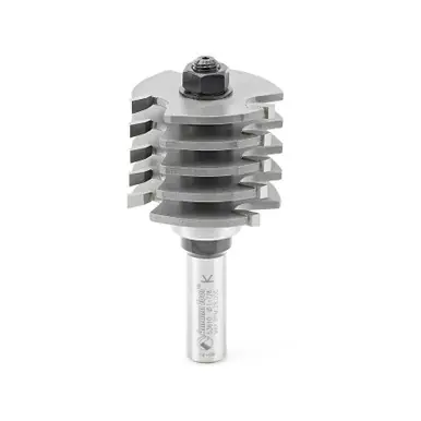 Amana 53610 Carbide Tipped Box Joint 1-7/8 D x 1-3/8 CH x 1/2" Shank w/ Upper Ball Bearing 3-Flute