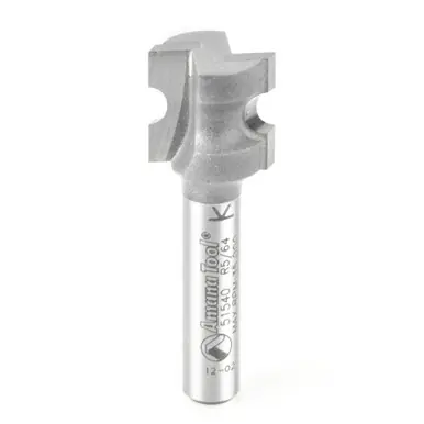 Amana 51540 Carbide Tipped Bullnose 5/64 R x 17/32 D x 1/2 CH x 1/4" Shank Router Bit