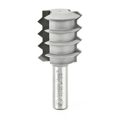 Amana 45790 Carbide Tipped V Joint 80 Deg x 1-3/8 D x 1-37/64 CH x 1/2" Shank Router Bit