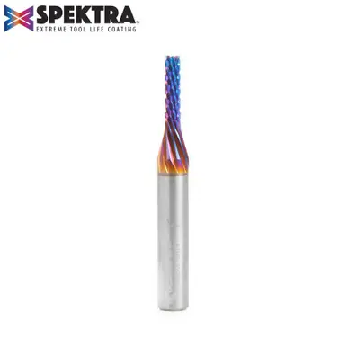 Amana 46008-K Spektra Carbon Fiber Cutting Down-Cut 1/8 D x 1/2 CH x 1/4 Shank x 2" Router Bit