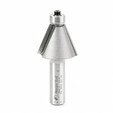 Amana 49410 Carbide Tipped Chamfer 22-1/2 Degree x 1-1/4 D x 15/16 CH x 1/2" Shank w/ Lower Ball