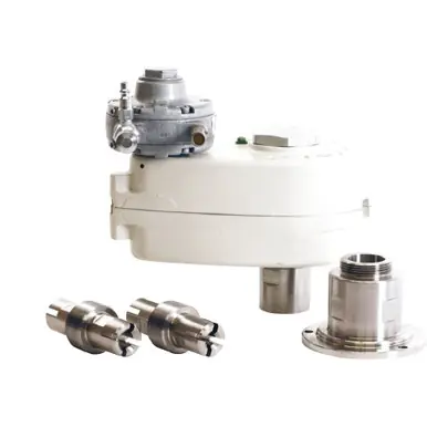GRACO 24C293 - Heavy-Duty In-Drum Back-Geared Agitator, Stainless Steel, 1-1/2" Bung Adapter, 7/16"